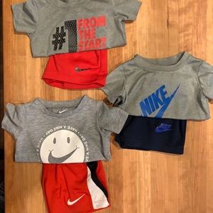 3 Infant Boys Nike Matching Sets. Size 12m.